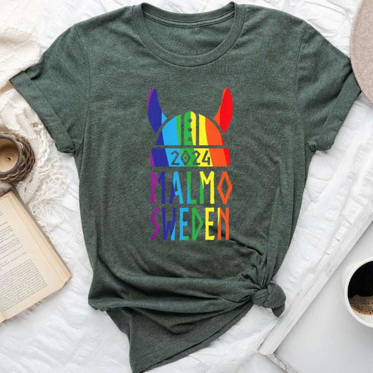 Malmo Sweden 2024 Swedish Viking Rainbow Gay Lesbian Pride Bella Canvas T-shirt