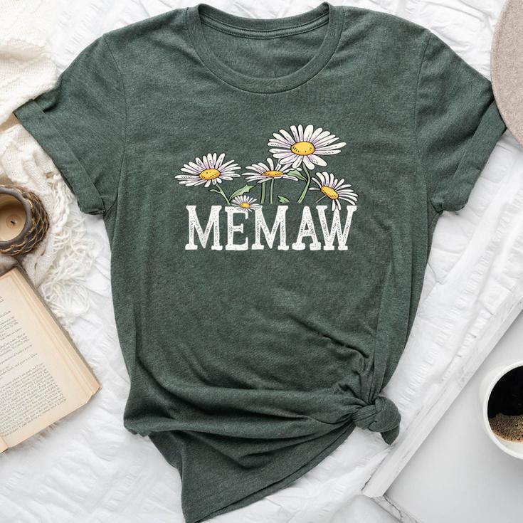 Memaw Floral Chamomile Mother's Day Memaw Bella Canvas T-shirt