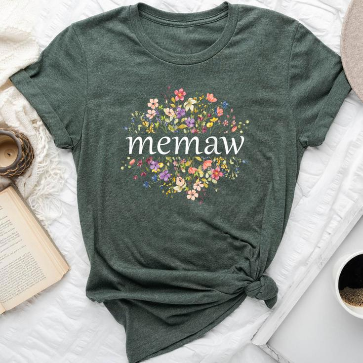 Memaw For Mom Wildflower Floral Women's Bella Canvas T-shirt