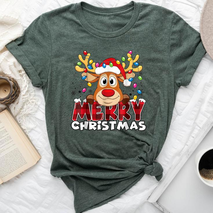 Merry Christmas Reindeer Xmas Santa Claus Women Bella Canvas T-shirt