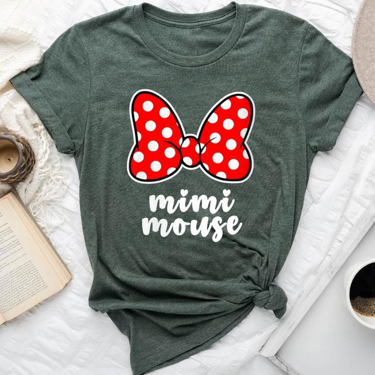 Mimi Mouse Family Vacation Bow Bella Canvas T-shirt