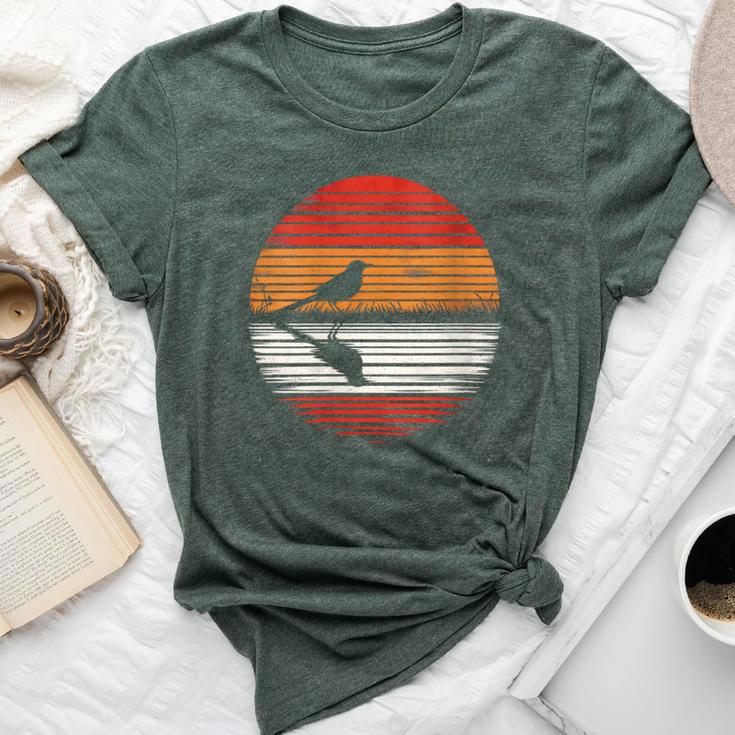 Mockingbird Bird Sunset Retro Style Safari Vintage 70S Bella Canvas T-shirt