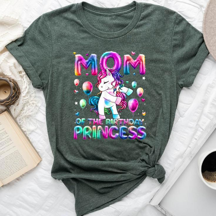 Mom Of The Birthday Princess Girl Flossing Unicorn Mommy Bella Canvas T-shirt