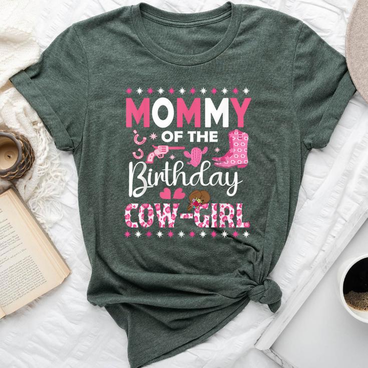 Mommy Of The Birthday Cow Girl Rodeo Cowgirl Birthday Bella Canvas T-shirt