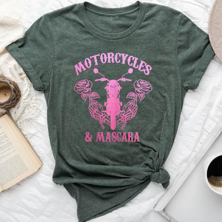 Motorcycles & Mascara Biker Girl Pink Vintage Bella Canvas T-shirt
