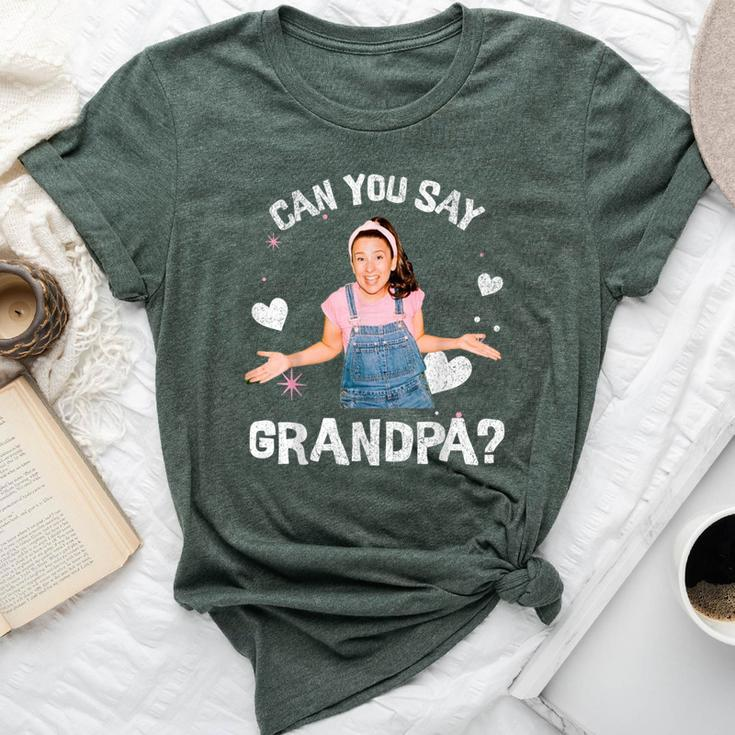 MsRachel Preschool Mom Dad Can You Say Grandpa Grandfather Bella Canvas T-shirt