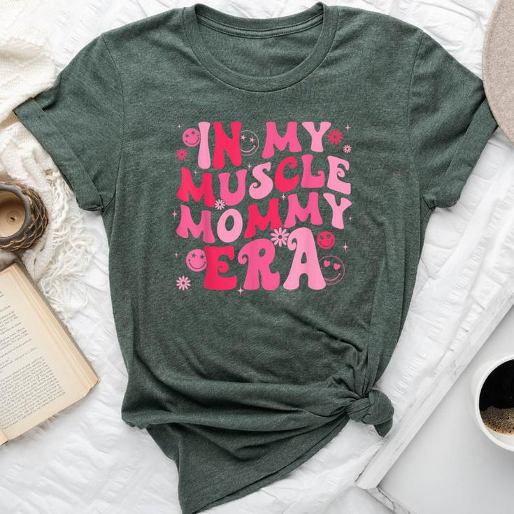 In My Muscle Mommy Era Groovy Weightlifting Mother Workout Bella Canvas T-shirt