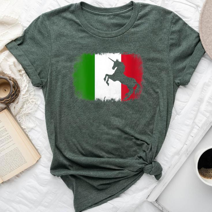 Mythical Unicorn Vintage Italy Italian Flag Horse Lover Bella Canvas T-shirt