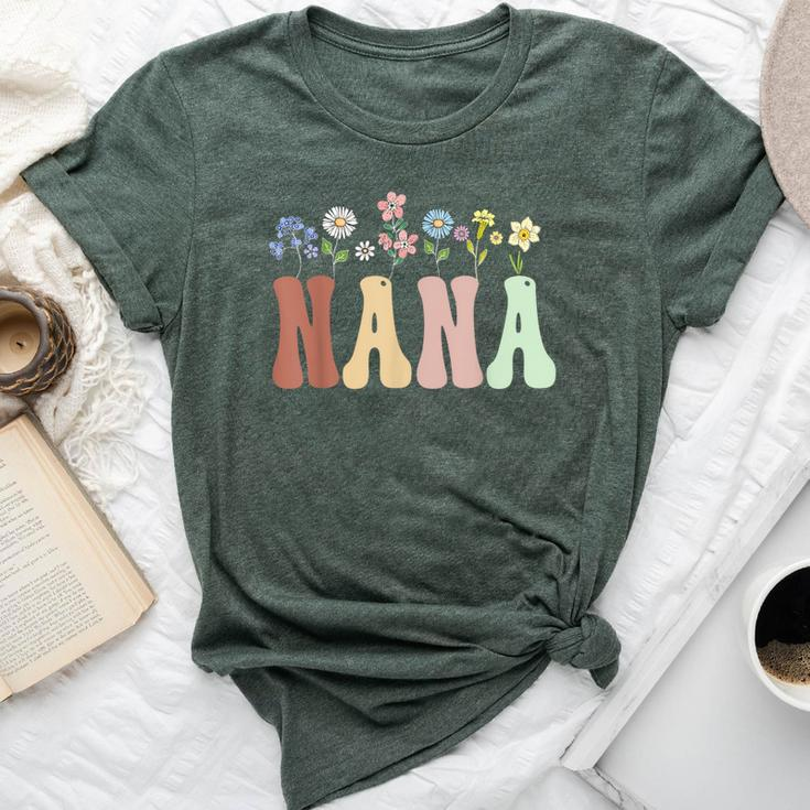 Nana Wildflower Floral Nana Bella Canvas T-shirt