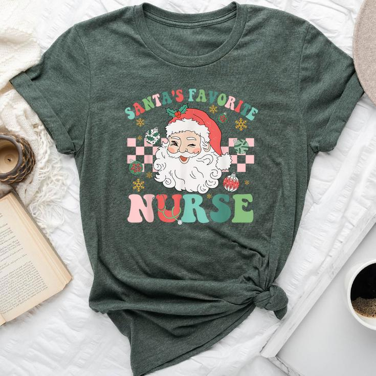 Nurse Christmas Santa's Favorite Nurse Christmas Bella Canvas T-shirt