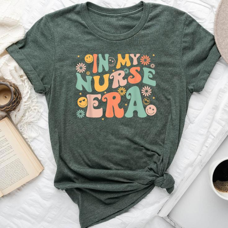 In My Nurse Era Retro Groovy Vintage Nurse Saying Quote Bella Canvas T-shirt