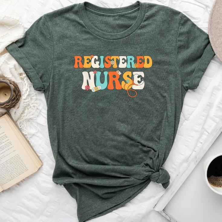 Nurses Rn Groovy Registered Nurse Registered Nurse Rn Bella Canvas T-shirt