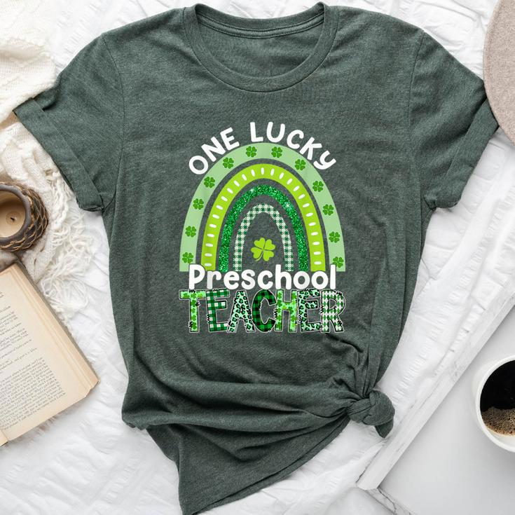 One Lucky Preschool Teacher St Patrick's Day Teacher Bella Canvas T-shirt