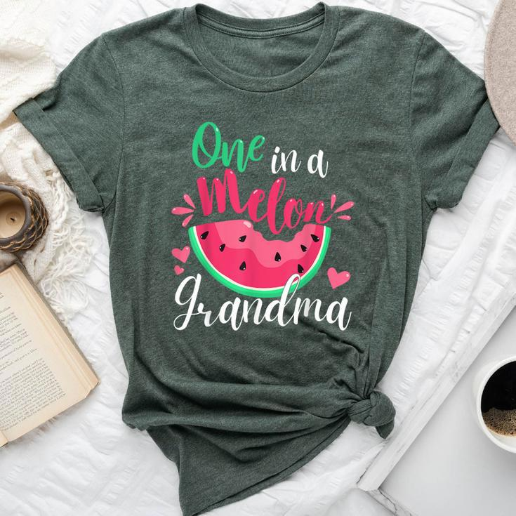 One In A Melon Grandma Birthday Party Matching Family Group Bella Canvas T-shirt
