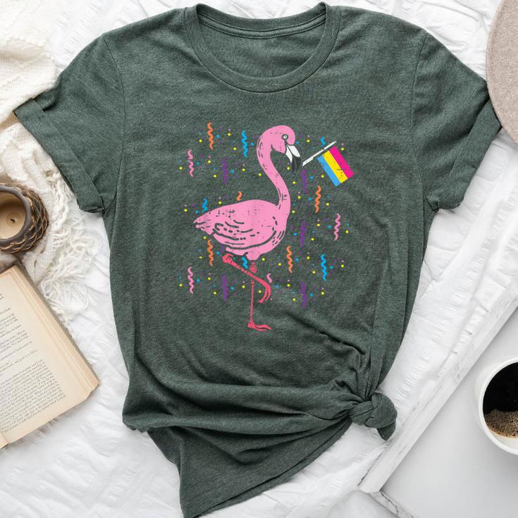 Pansexual Flag Flamingo Lgbt Pan Pride Stuff Animal Bella Canvas T-shirt