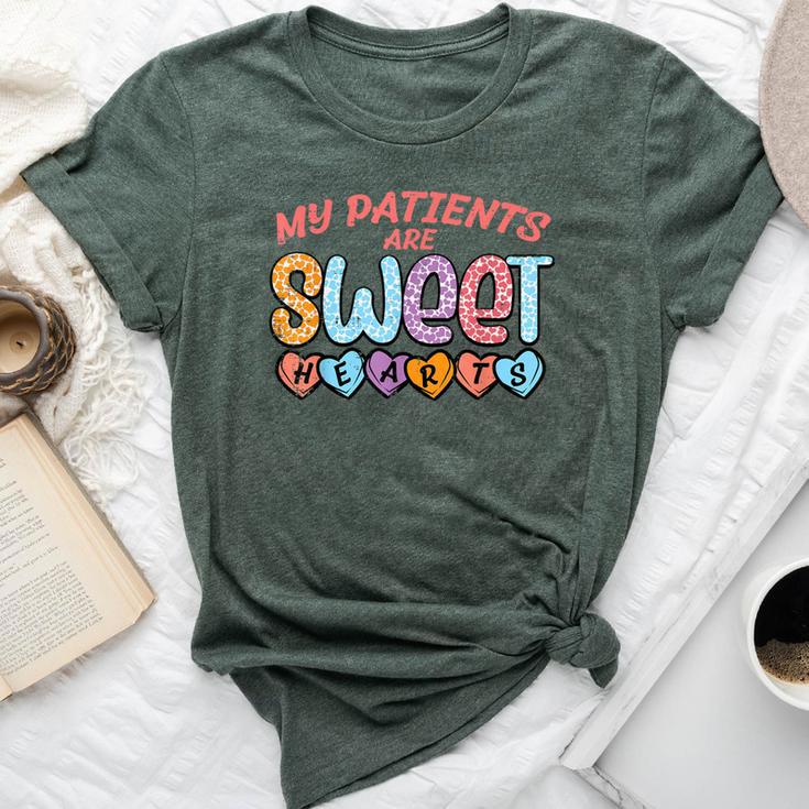 My Patients Sweet Hearts Valentine Day Nurse Scrub Top Women Bella Canvas T-shirt