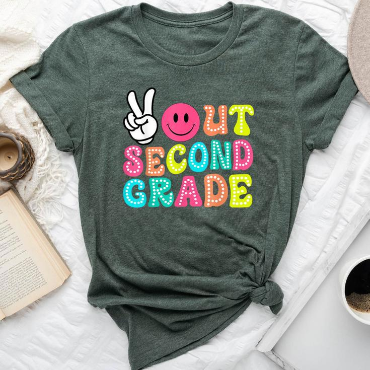 Peace Out 2Nd Grade Graduation Class 2024 Last Day Of School Bella Canvas T-shirt