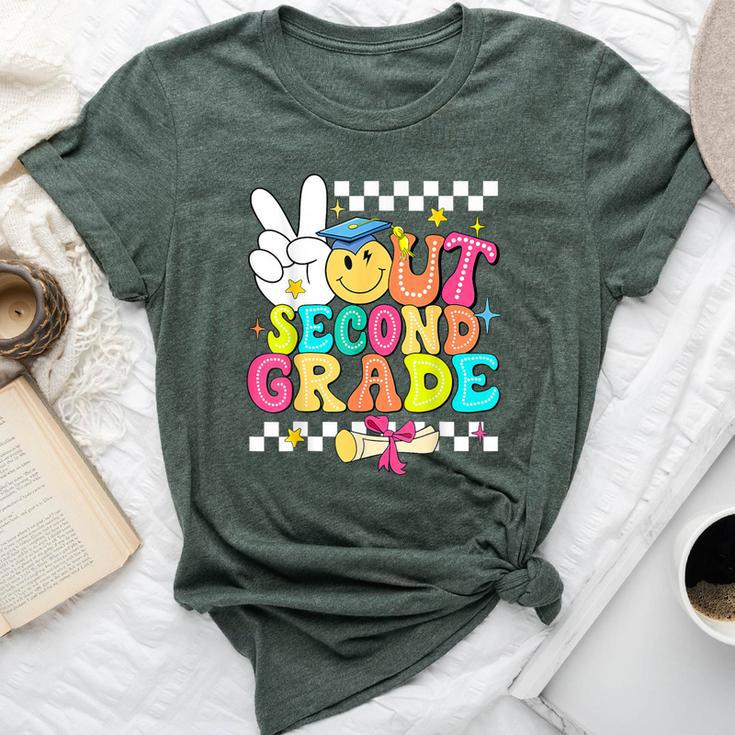 Peace Out Second Grade Happy Last Day Of School Teacher Bella Canvas T-shirt