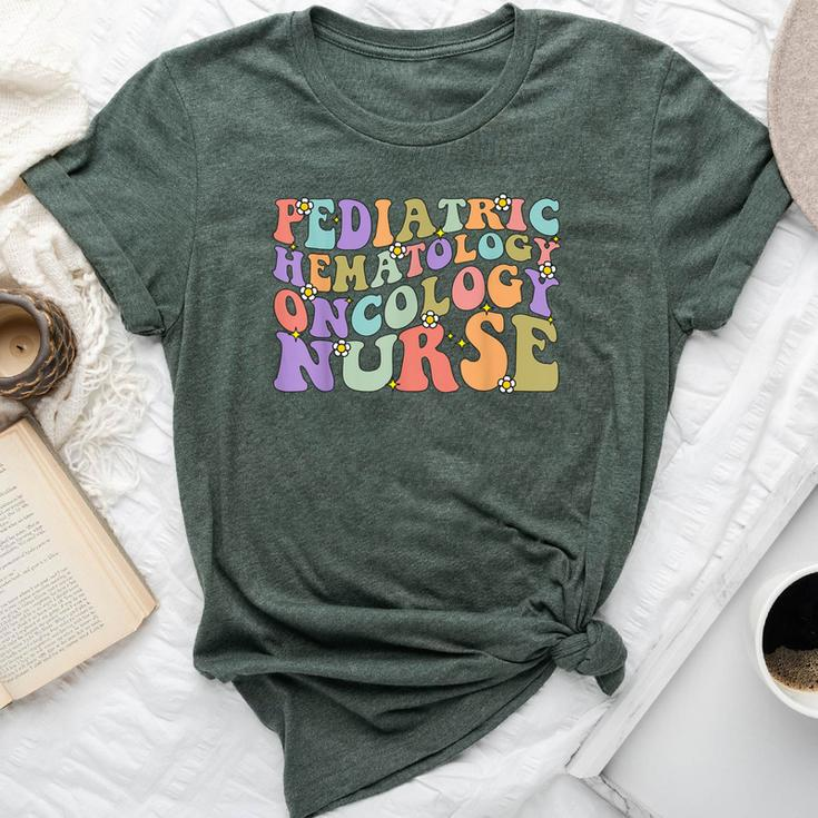 Pediatric Hematology Oncology Nurse Groovy Peds Hem Onc Bella Canvas T-shirt