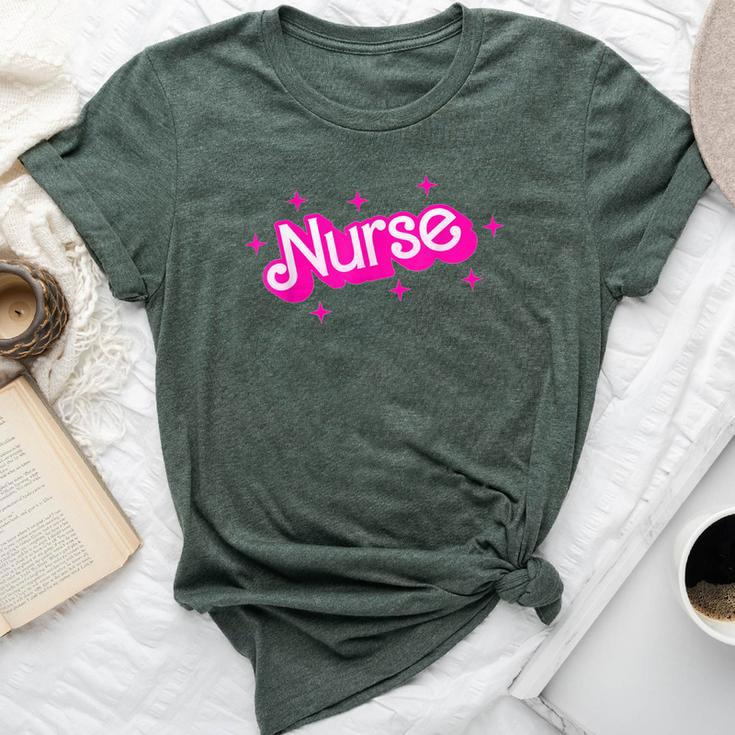 Pink Retro Nurse Appreciation Nursing Profession Rn Lpn Np Bella Canvas T-shirt