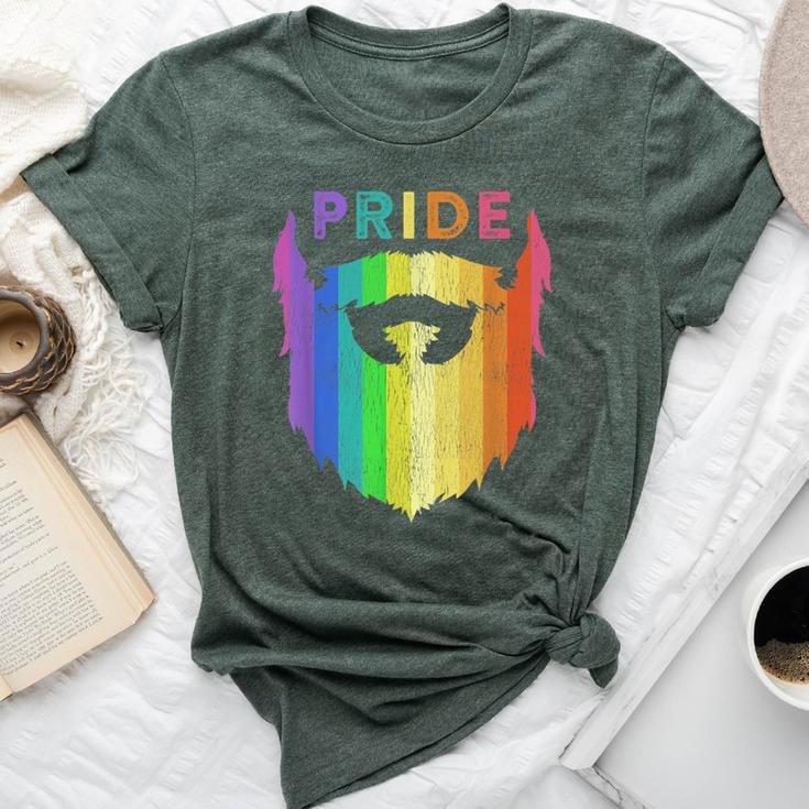 Pride Rainbow Beard Lgbtq Gay Pride Day Quote Saying Meme Bella Canvas T-shirt