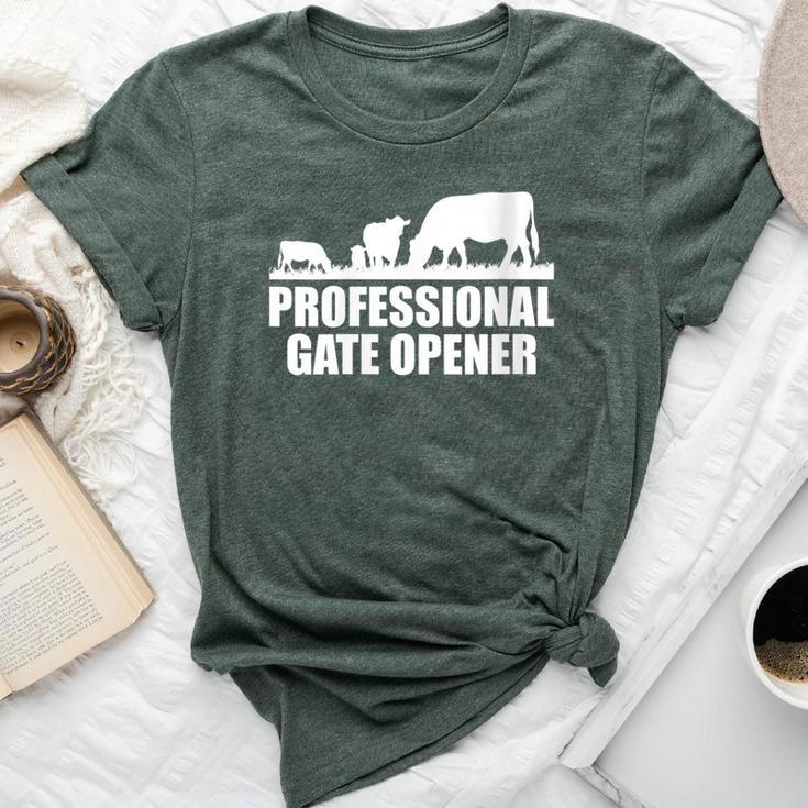 Professional Gate Opener Cow Apparel Bella Canvas T-shirt