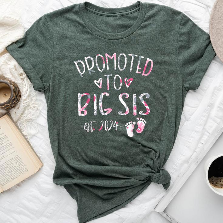 Promoted To Big Sis Est 2024 Sister Pregnancy Announcement Bella Canvas T-shirt