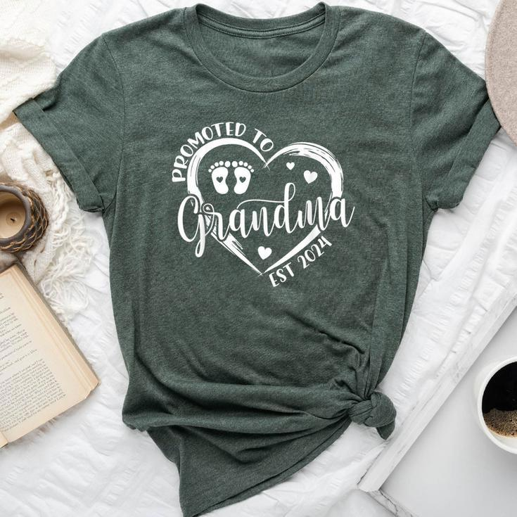 Promoted To Grandma Est 2024 New Grandma Grandmother Bella Canvas T-shirt
