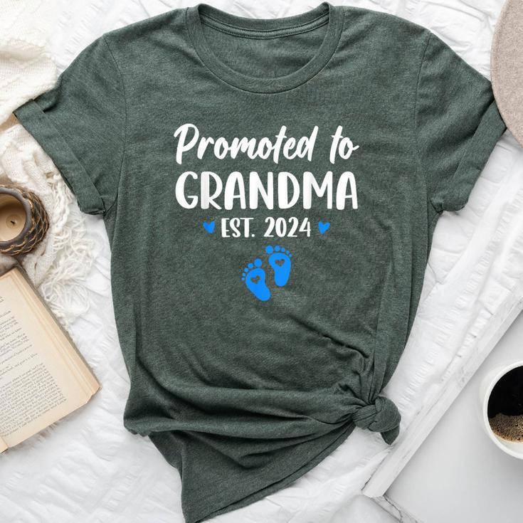 Promoted To Grandma Est 2024 New Grandma Grandmother Boy Bella Canvas T-shirt