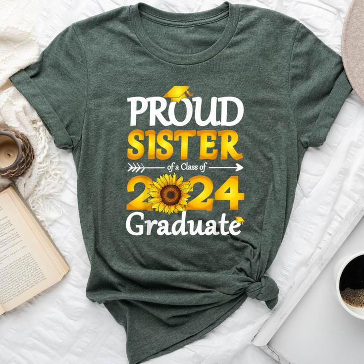 Proud Sister Of A Class Of 2024 Graduate Sunflower Bella Canvas T-shirt