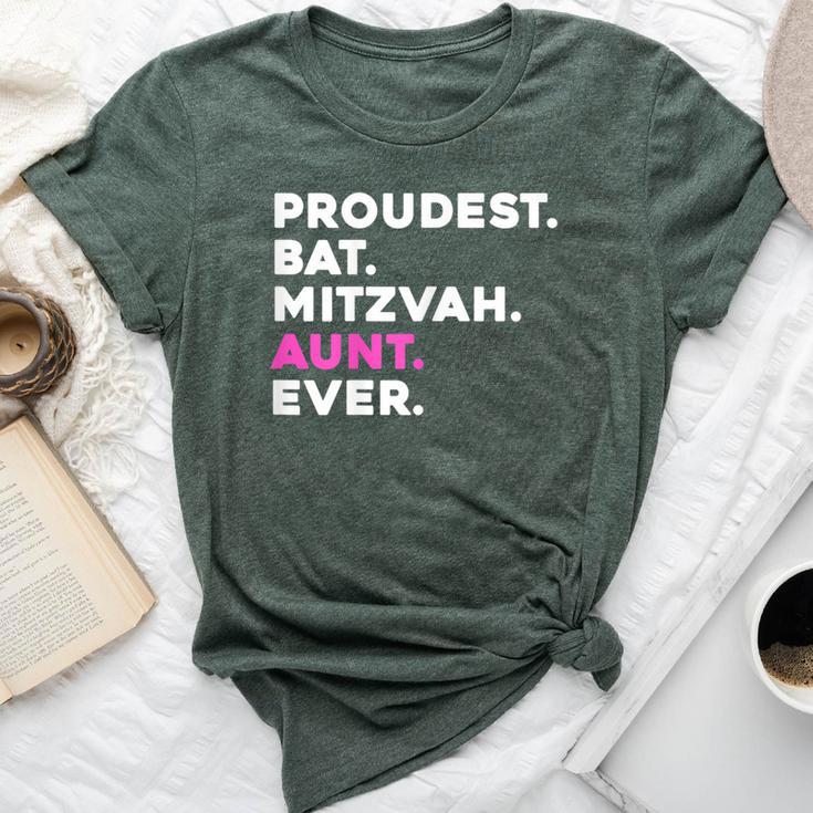 Proudest Bat Mitzvah Aunt Ever Jewish Girl Celebration Bella Canvas T-shirt