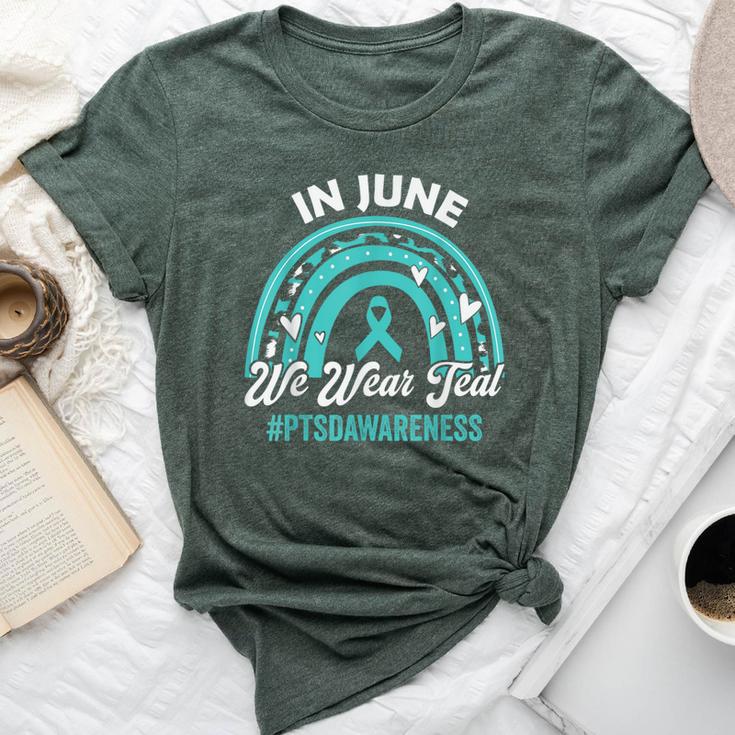 Ptsd Awareness In June We Wear Teal Men Bella Canvas T-shirt