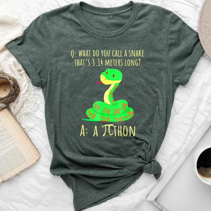 Python Pithon Pi Symbol Math Teacher Pi Day Bella Canvas T-shirt