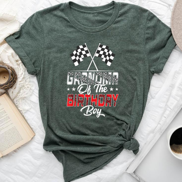 Race Car Grandma Of The Birthday Boy Racing Family Pit Crew Bella Canvas T-shirt