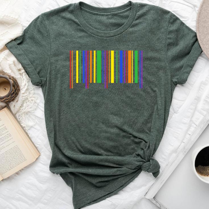 Rainbow Barcode Pride Month Subtle Lgbt Gay Rights Bella Canvas T-shirt