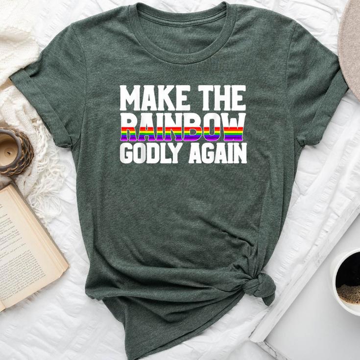 Make The Rainbow Godly Again Lgbt Flag Gay Pride Bella Canvas T-shirt