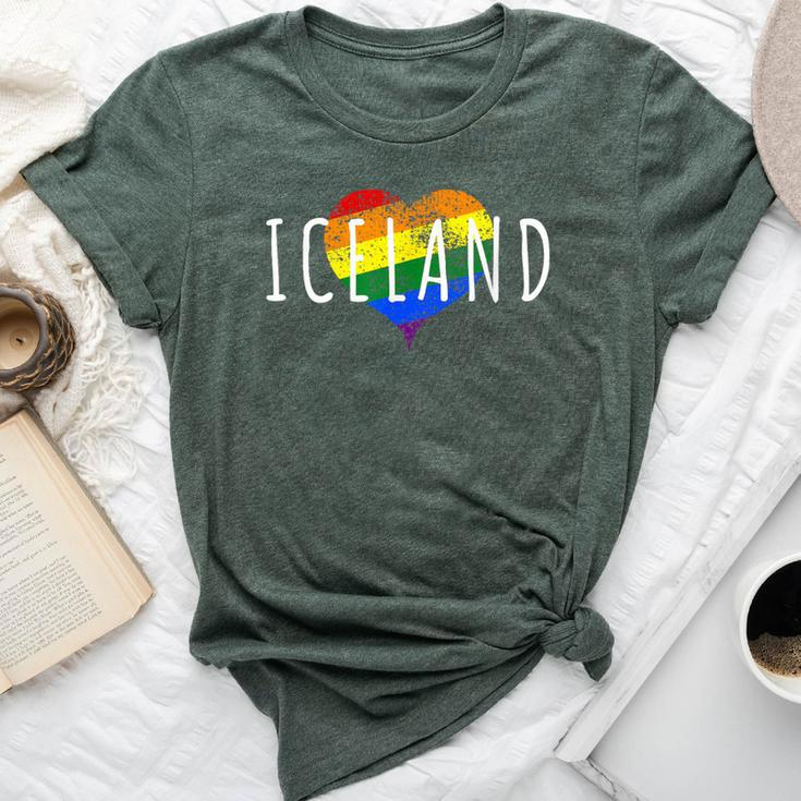 Rainbow Heart Iceland Pride Bella Canvas T-shirt