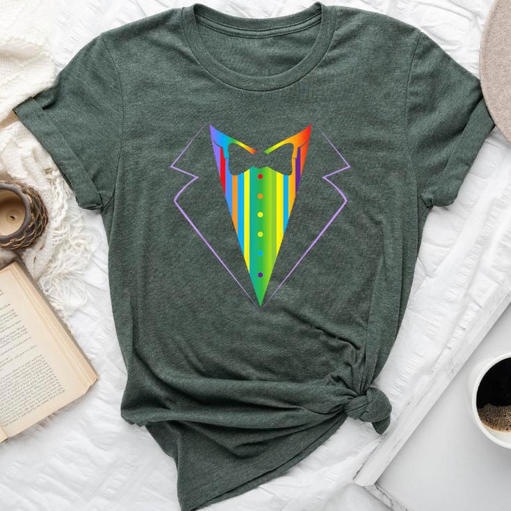 Rainbow Tux  Cute Lgbtq Gay Pride Month Bella Canvas T-shirt