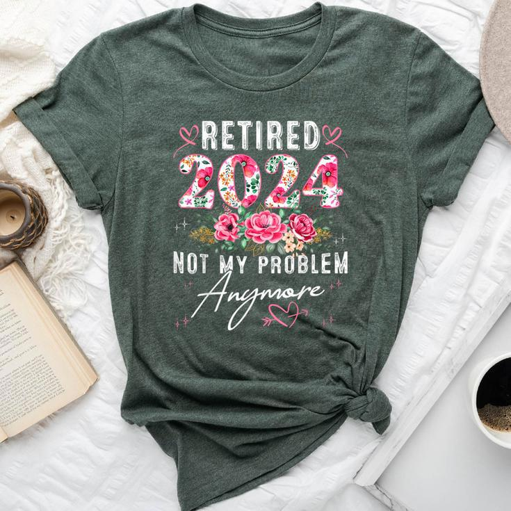 Retired 2024 Retirement For 2024 Floral Bella Canvas T-shirt
