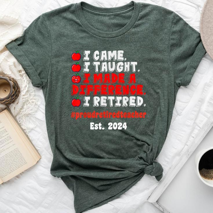 Retired Teacher Class Of 2024 Retirement School Bella Canvas T-shirt