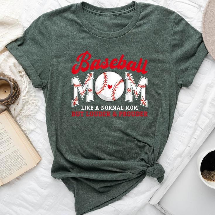 Retro Baseball Mom Like A Normal Mom But Louder And Prouder Bella Canvas T-shirt