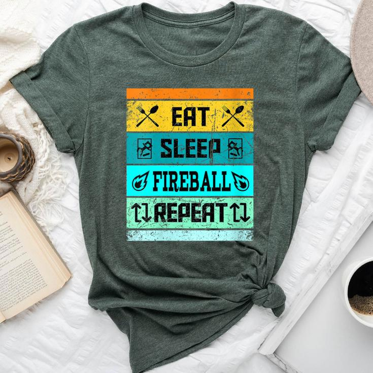 Retro Eat Sleep Fireball Women Bella Canvas T-shirt