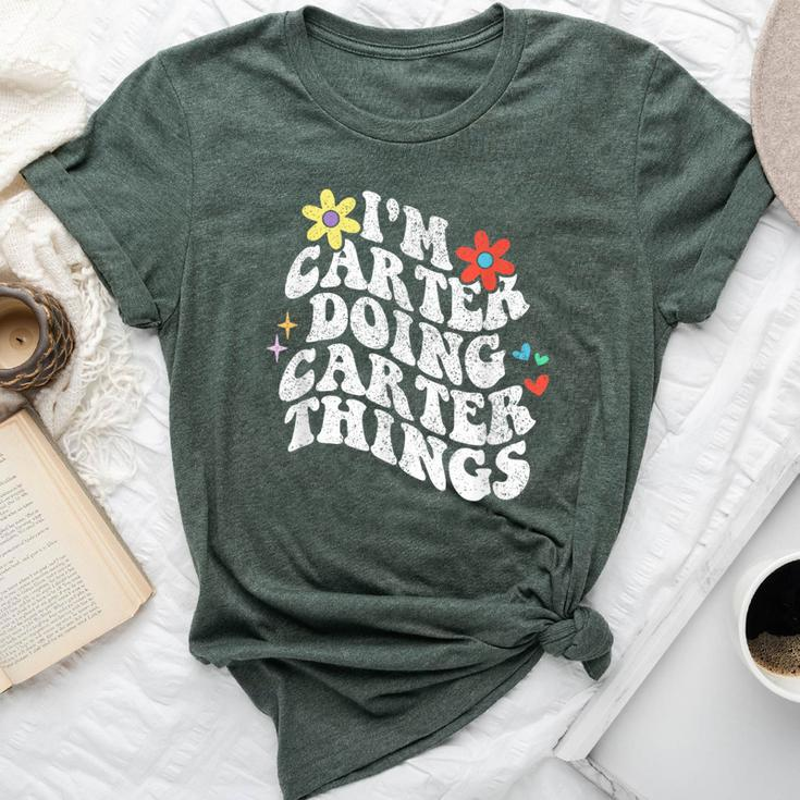 Retro Groovy Im Carter Doing Carter Things  Bella Canvas T-shirt
