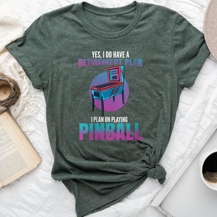 Retro Vintage Arcade Retirement To Play Pinball Bella Canvas T-shirt