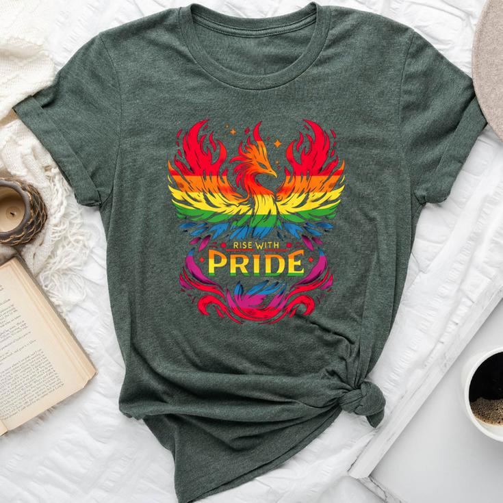 Rise With Pride Rainbow Phoenix Lgbtq Community Bella Canvas T-shirt