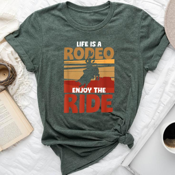 Rodeo Bull Riding Horse Rider Cowboy Cowgirl Western Howdy Bella Canvas T-shirt