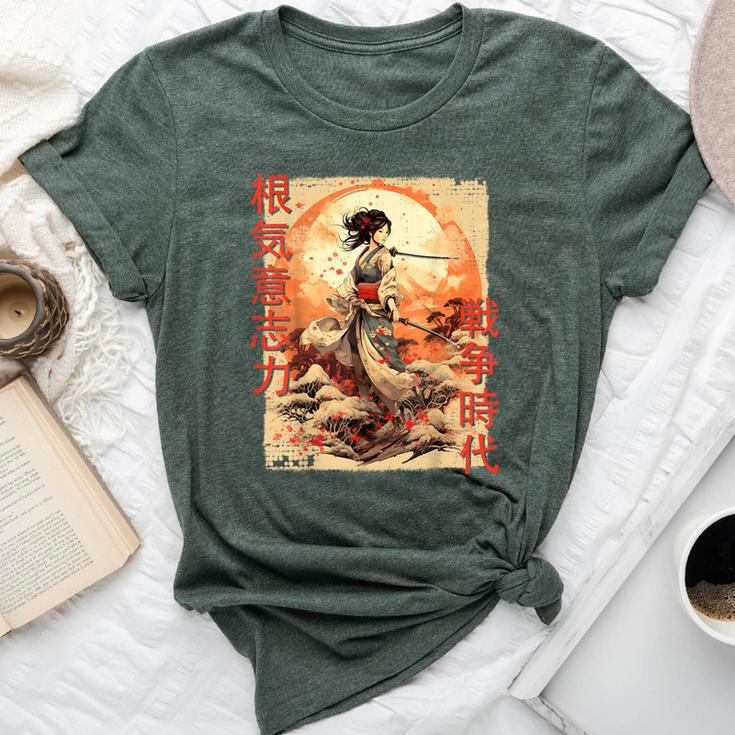 Samurai Woman Warrior Japanese Ninja Woman Kawaii Bella Canvas T-shirt