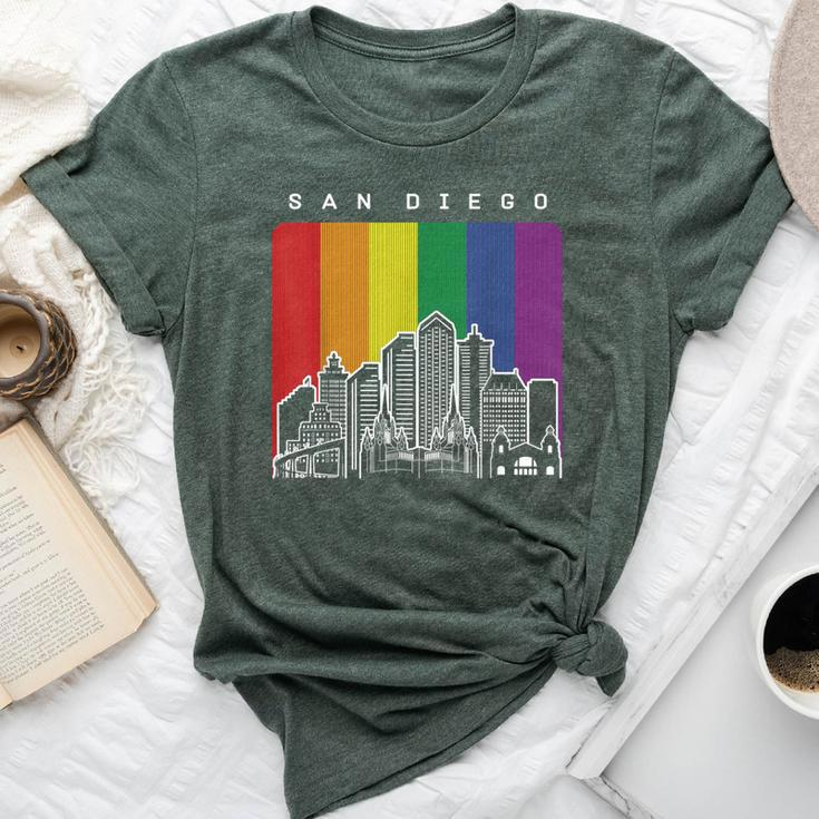 San Diego California Lgbt Pride Rainbow Flag Bella Canvas T-shirt