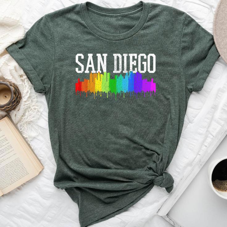 San Diego Skyline Rainbow Gay Pride Month California Bella Canvas T-shirt