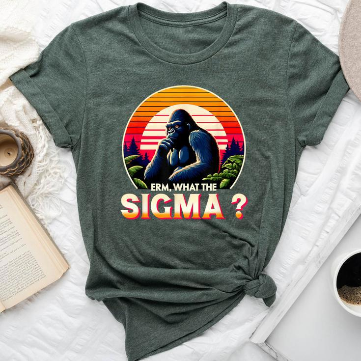 Sarcastic Humor Erm What The Sigma Ironic Meme Quote Bella Canvas T-shirt